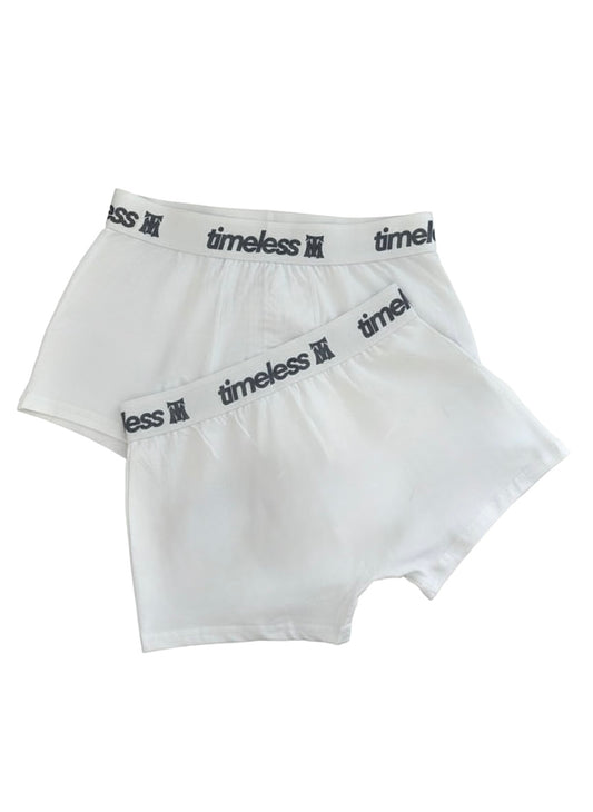 timeless white boxers